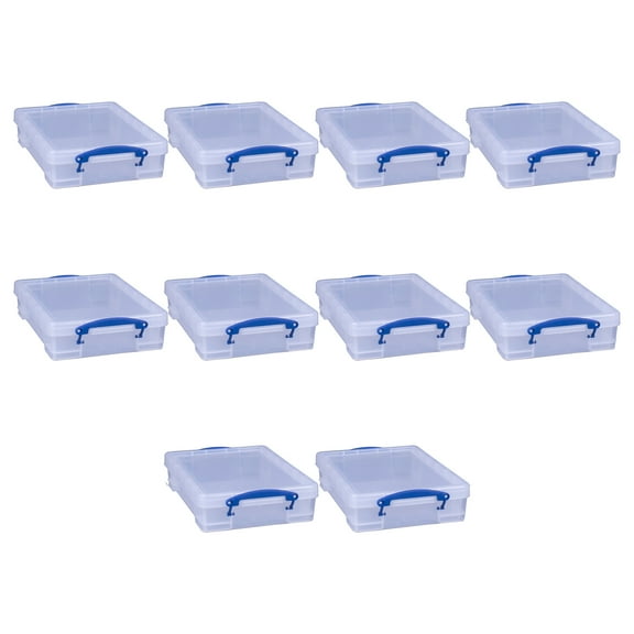 Really Useful Box 4L Storage Container w/ Lid & Clip Lock Handles (10 Pack)