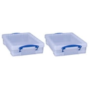 Really Useful Box 4L Storage Container w/ Lid & Clip Lock Handles 2 Pack