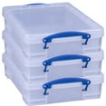 thumbnail image 1 of Really Useful Box 4L Storage Container w/ Lid & Clip Lock Handles (3 Pack), 1 of 11