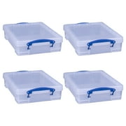 Really Useful Box 4L Storage Container w/ Lid & Clip Lock Handles 4 Pack