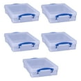 thumbnail image 1 of Really Useful Box 4L Storage Container w/ Lid & Clip Lock Handles (5 Pack), 1 of 8