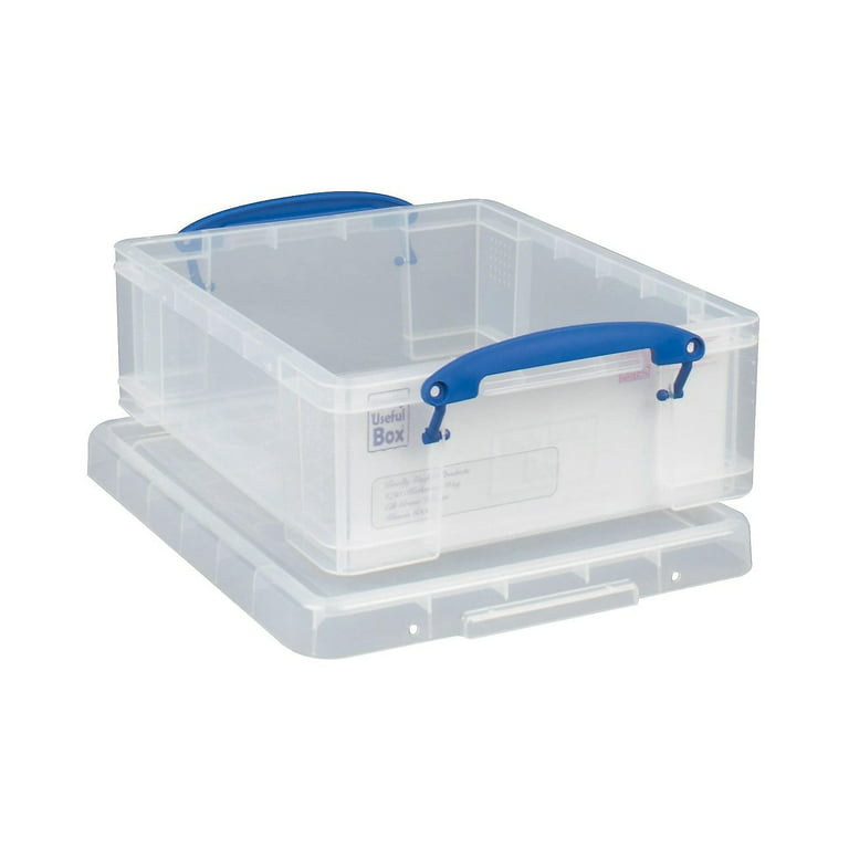 Really Useful Box Plastic Storage Container, 8.1 Liters, 14in x 11in x 5in,  Clear