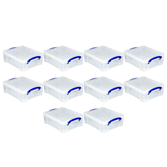 Really Useful Box 8.1L Storage Container with Clip Lock Handles (10 Pack)