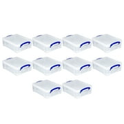 Really Useful Box 8.1L Storage Container with Clip Lock Handles 10 Pack