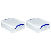 Really Useful Box 8.1L Storage Container with Clip Lock Handles 2 Pack