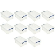 Really Useful Box 9L Storage Container w/ Lid & Clip Lock Handle 10 Pack