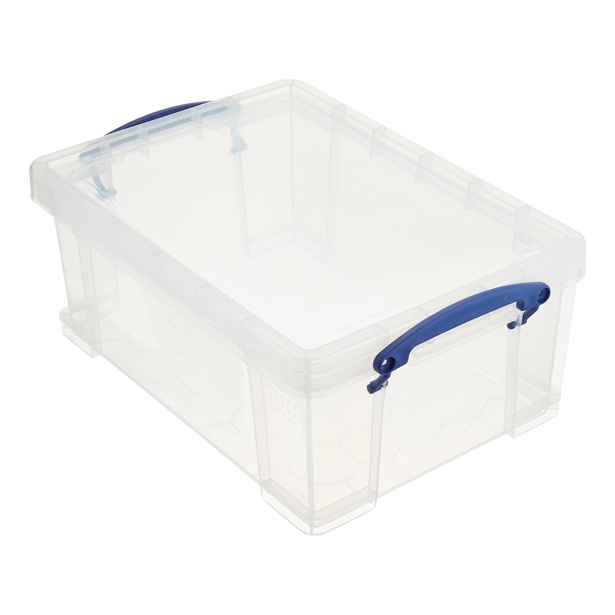 Really Useful Box with Snap Down Handles, Clear, 9 L