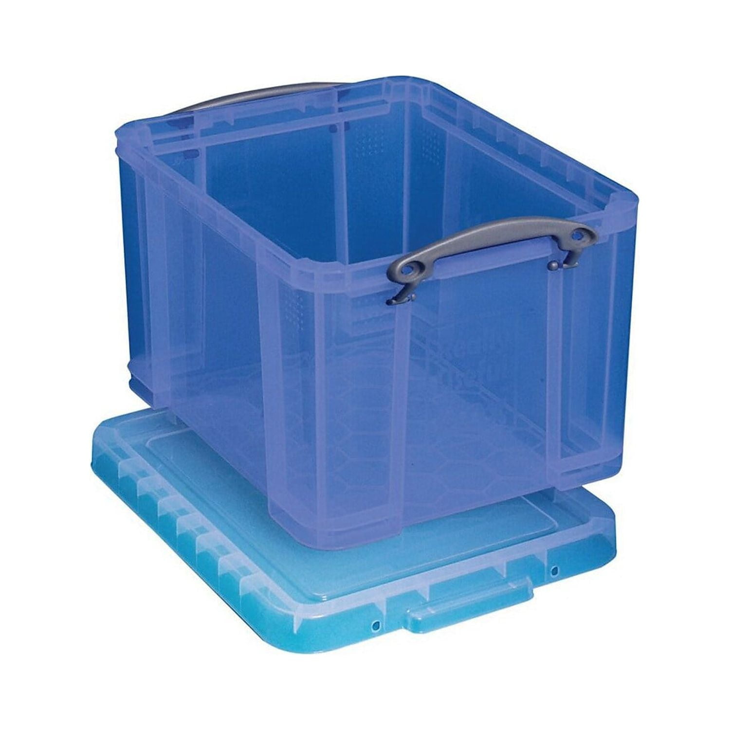 Really Useful Box® Plastic Storage Box, 32 Liters, 12H x 14W x 19D, Blue