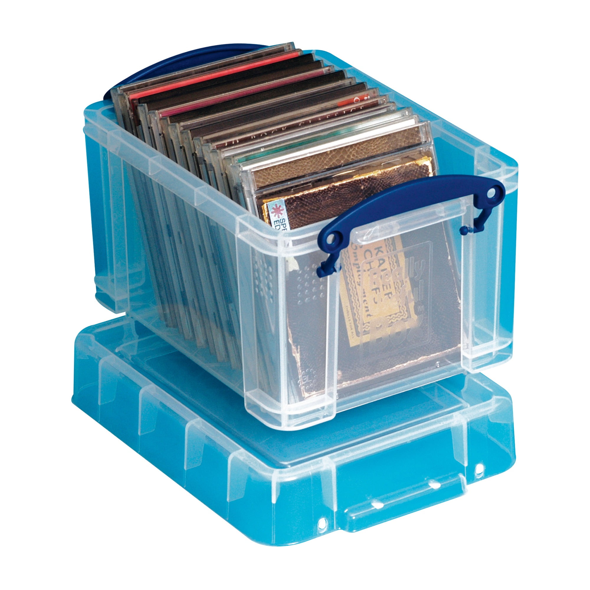 Clear Stackable Plastic Storage Box with Locking Lid, 0.8 gal