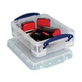 thumbnail image 1 of Really Useful Box® Plastic Storage Container With Built-In Handles And Snap Lid, 1.75 Liters, 9 1/2" x 7" x 3", Clear, 1 of 2