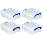 Really Useful Box Storage Boxes - Clip Lock Lid - 4 Pack, 8.1 L