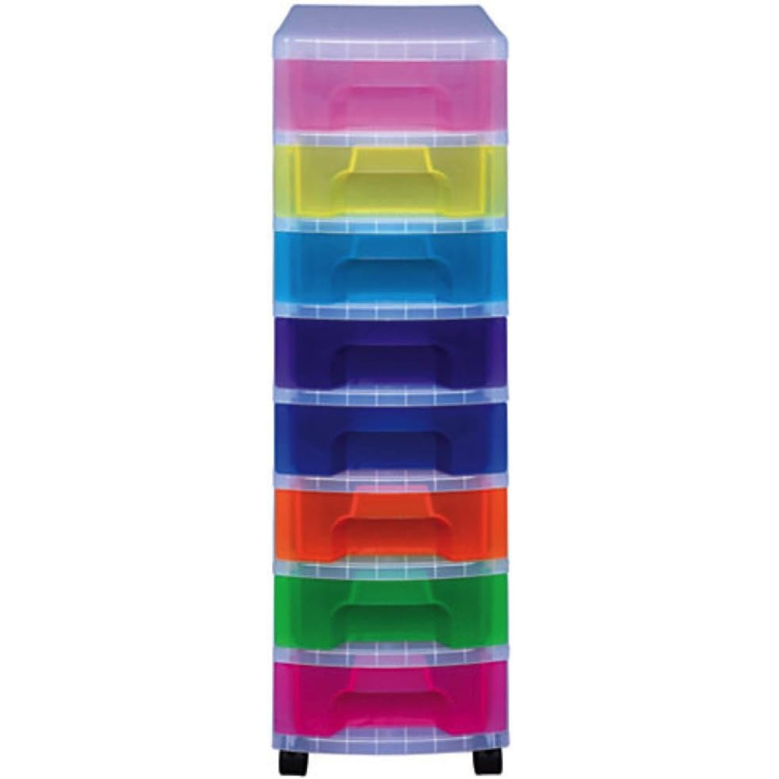 Really Useful Box Tower Drawer 8 Drawers Clear Rainbow Clear (Clear