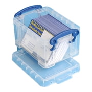 Really Useful Box  Plastic Storage Box, 0.3 Liter, 4 3/4" x 3 1/4" x 2 1/2", Clear