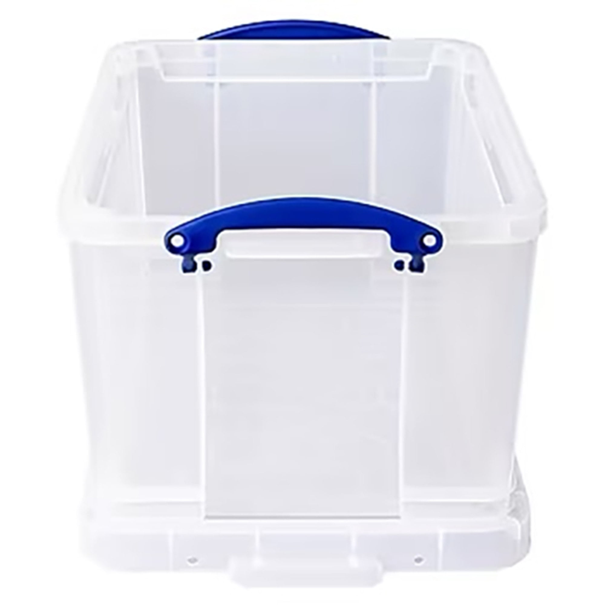 Clear 32-Liter Stackable Plastic Storage Box with Lid
