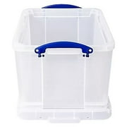 Really Useful BoxesR Plastic Storage Box, 32 Liters, 12in.H x 14in.W x 19in.D, Clear, 32C