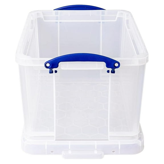 Really Useful File Box, Clear (32CL) - Portable Document Storage - 18x14x12.25in - Lightweight Plastic File Organizer Box with Lid & Handle