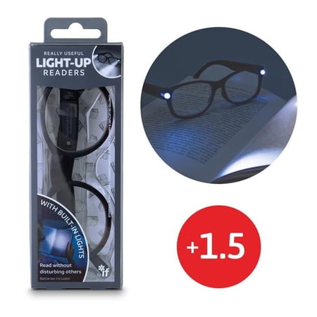 Really Useful Light-Up Readers Tortoiseshell Glasses, Grey - Plus 1.5