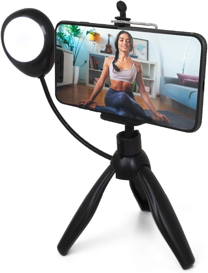 Realm Selfie Content Creator Studio with LED Light & Tripod