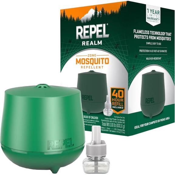 Realm Zone Mosquito lent Device, 1 Count, Outdoor Diffuser for Effective Mosquito Protection