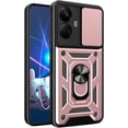 thumbnail image 1 of for Realme 10 Pro+ 5G Case with Slide Camera Cover for Men, Military Grade Drop Protective Phone Cover Case with Ring Kickstand for Realme 10 Pro Plus 5G SJ Rose Gold, 1 of 9