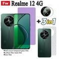 thumbnail image 1 of Realme 12 4G Anti Blue Light RayTempered Glass For Realme 12 5G 12+ 12X Realme 11 4G 11 5G 11X Screen Protector+Camera Lens Film+back Film, 1 of 9