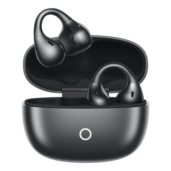 Realme Buds Clip Open-Ear Wireless Earbuds, 11mm Dual Magnet Drivers, 3D Spatial Audio, 36H Playtime, AI ENC, IP55, 45ms Low Latency Titanium Black