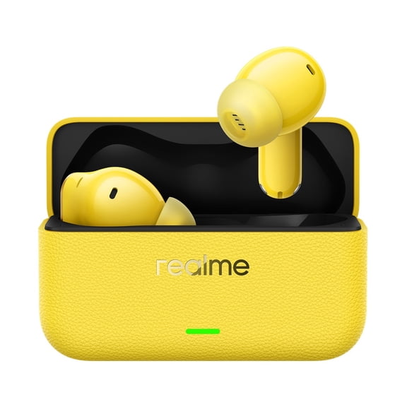 Realme Buds T500 Pro True Wireless Earbuds | 50dB Active Noise Cancellation | 12.4mm Hi-Res Driver | LHDC 5.0 | 56-Hour Playtime | IP55 Water & Dust Resistant | yellow