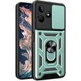 thumbnail image 1 of for Realme C53 Case with Slide Camera Cover for Men, Military Grade Drop Protective Phone Cover Case with Ring Kickstand for Realme C53/Realme Narzo N53 SJ Green, 1 of 10