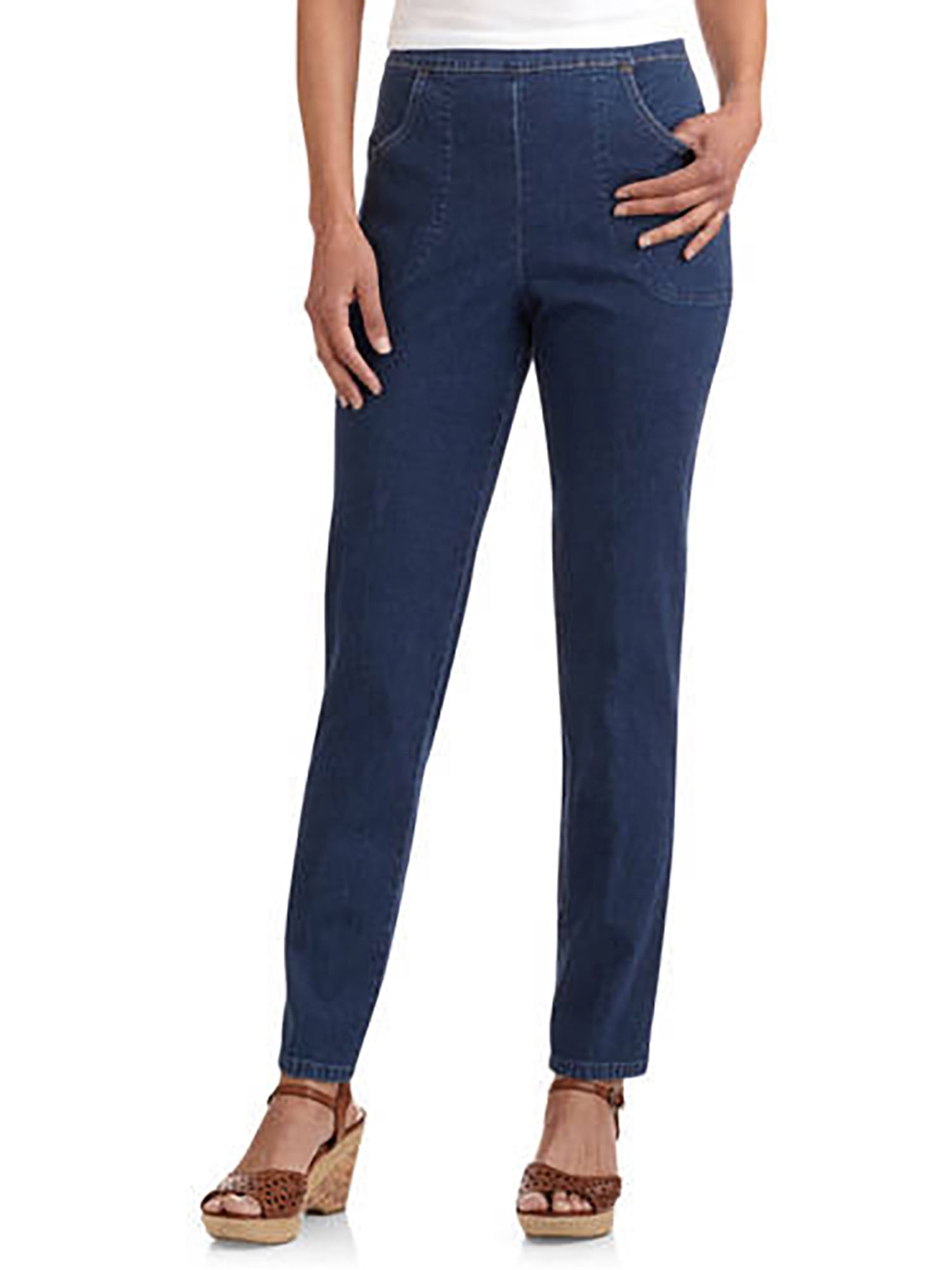 Realsize Women's Stretch Pull On Pants with Pockets