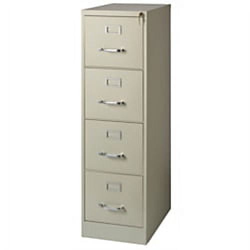 Realspace 22"D 4-Drawer Metal Vertical File Cabinet, Putty