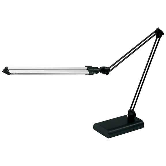 Realspace Architect Desk Lamp, Adjustable, 21-1/2"H, Black/Silver