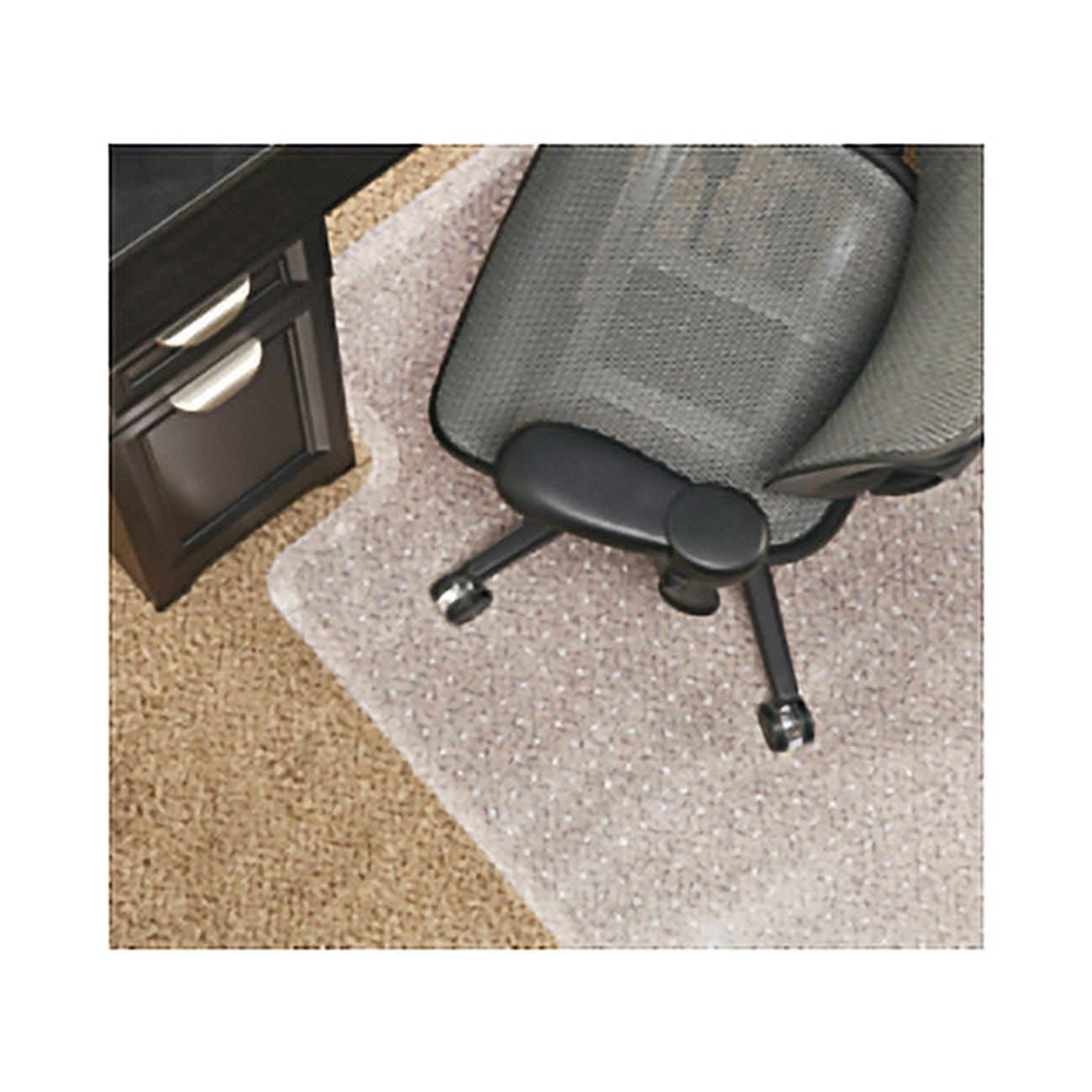 Realspace Economy Commercial Pile Chair Mat with Lip 36 x 48 Clear