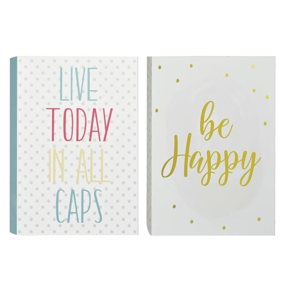 Realspace® Decorative Desk Art Box, 7" x 5", Assorted Motivational Designs