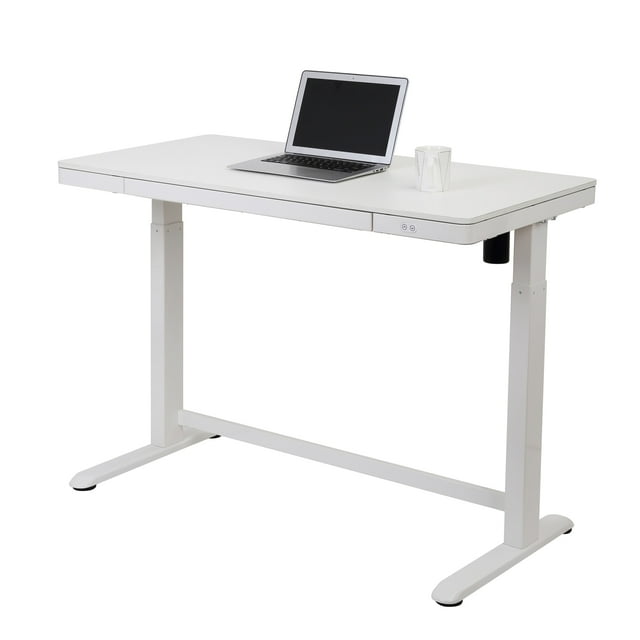 Realspace® Electric 48'W HeightAdjustable Standing Desk, White