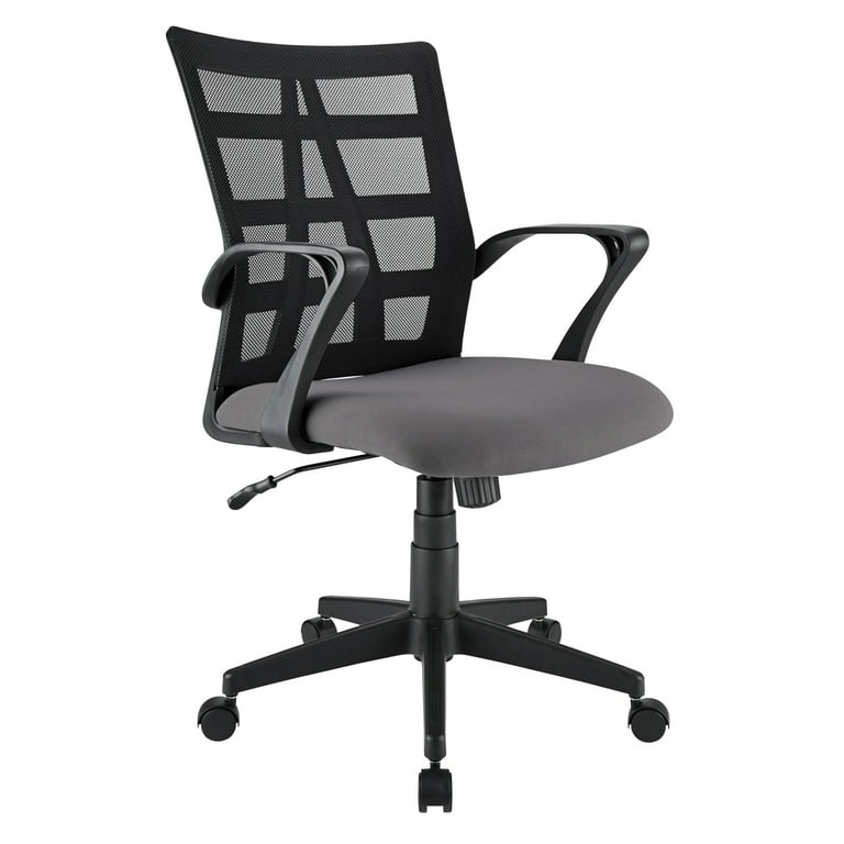 Realspace Jaxby Mesh Mid Back Task Chair Black Gray BIFMA