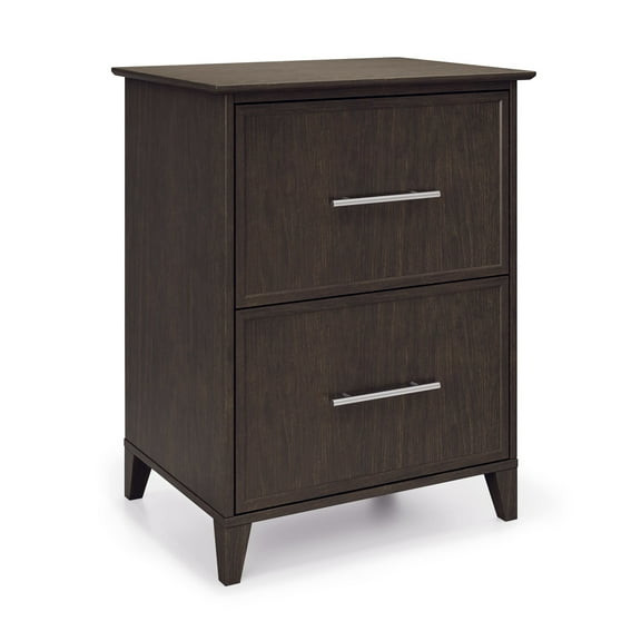 Realspace Koru 23-1/2"W x 17-1/2"D Lateral 2-Drawer File Cabinet, Espresso Oak