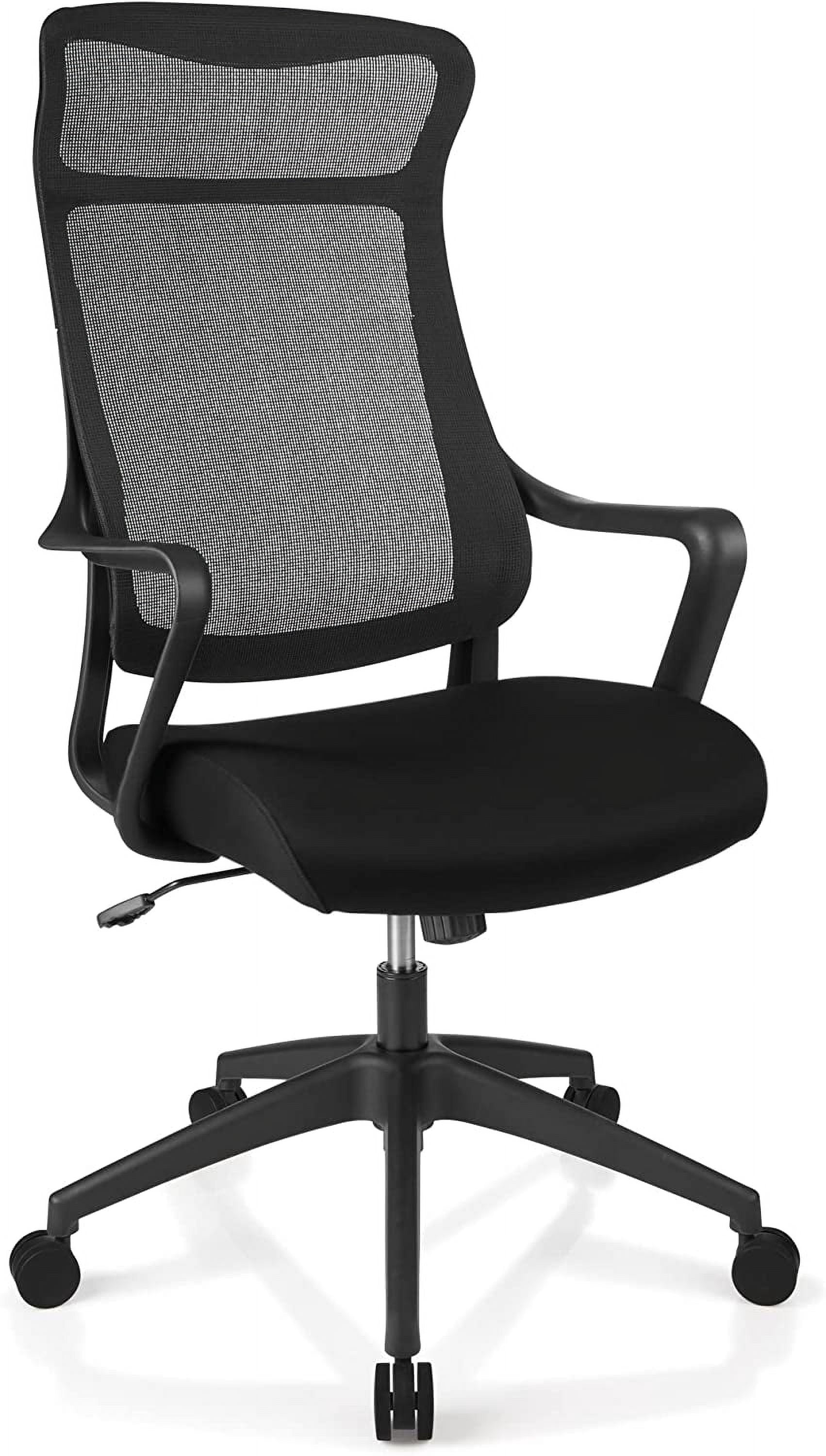 Realspace Lenzer Mesh High-Back Office Chair - Gray, Adjustable Height, 275 Lb Capacity, BIFMA Compliant