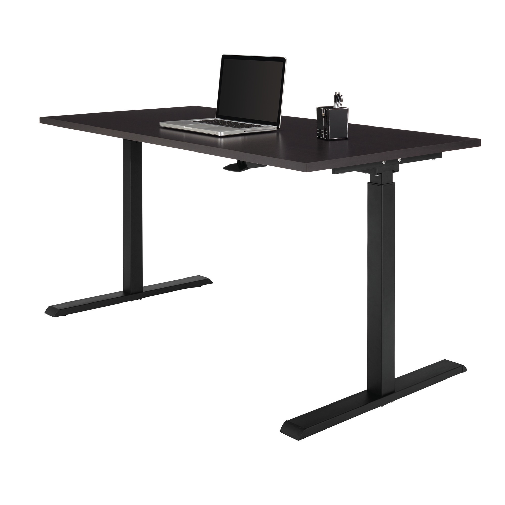 Realspace® Magellan 60"W Pneumatic Height-Adjustable Standing Desk, Espresso - image 1 of 8