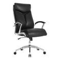thumbnail image 1 of Realspace® Modern Comfort Verismo Bonded Leather High-Back Executive Office Chair, Black/Chrome, BIFMA Compliant, 1 of 8