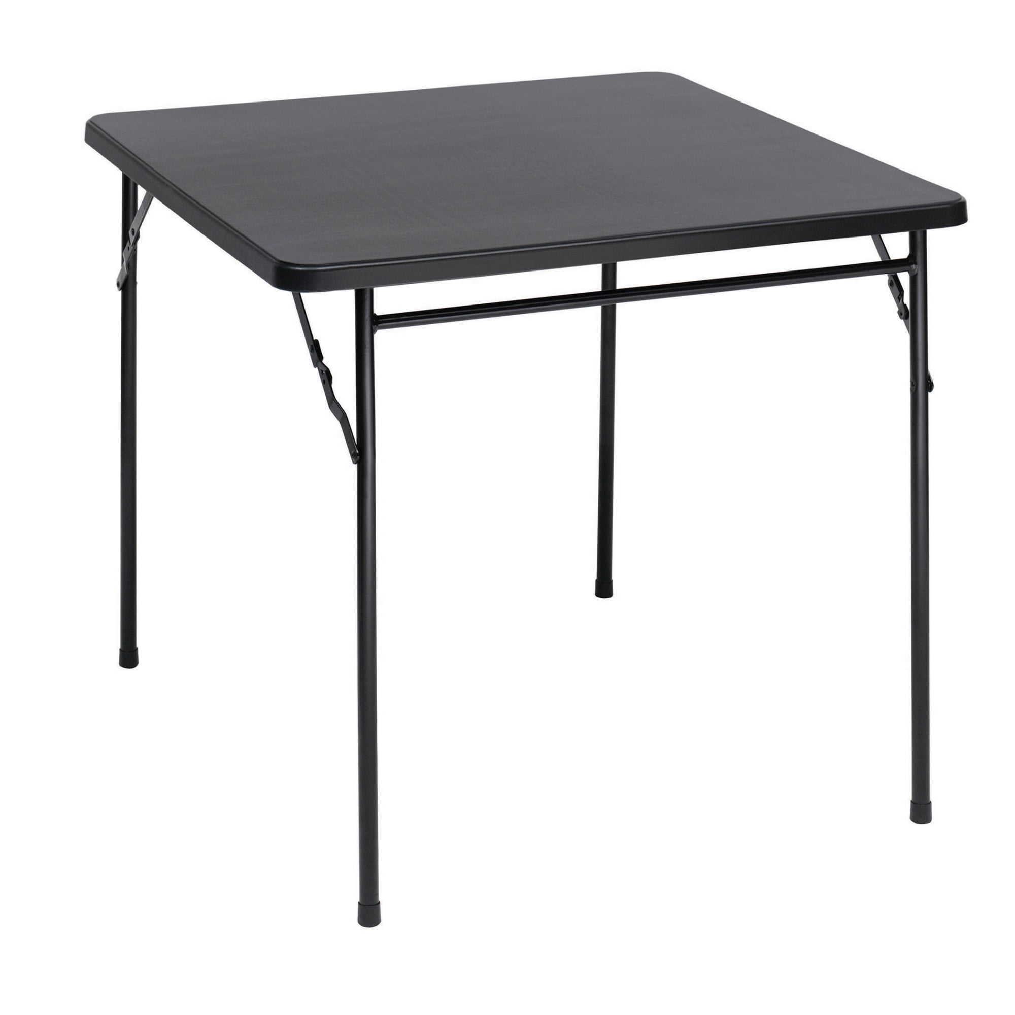 Realspace® Molded Plastic Top Folding Card Table, Black - Walmart.com