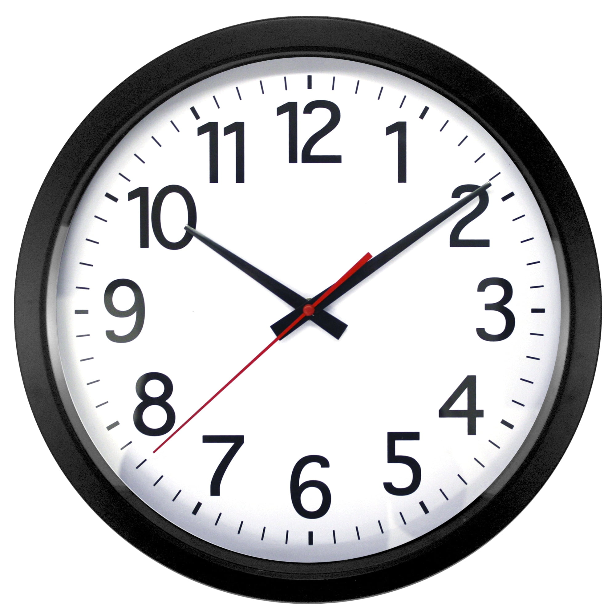 Modern Black 14" Round Quartz Wall Clock