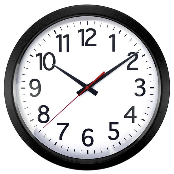 Realspace Quartz Wall Clock, 14", Black