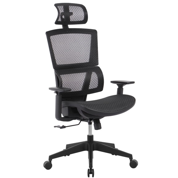 Realspace Radano Mesh High-Back Executive Office Chair, Black, BIFMA Compliant