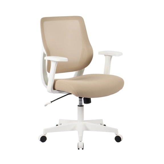 Realspace® Sensi Mesh/Fabric Low-Back Task Chair, Oatmeal/White, BIFMA Compliant