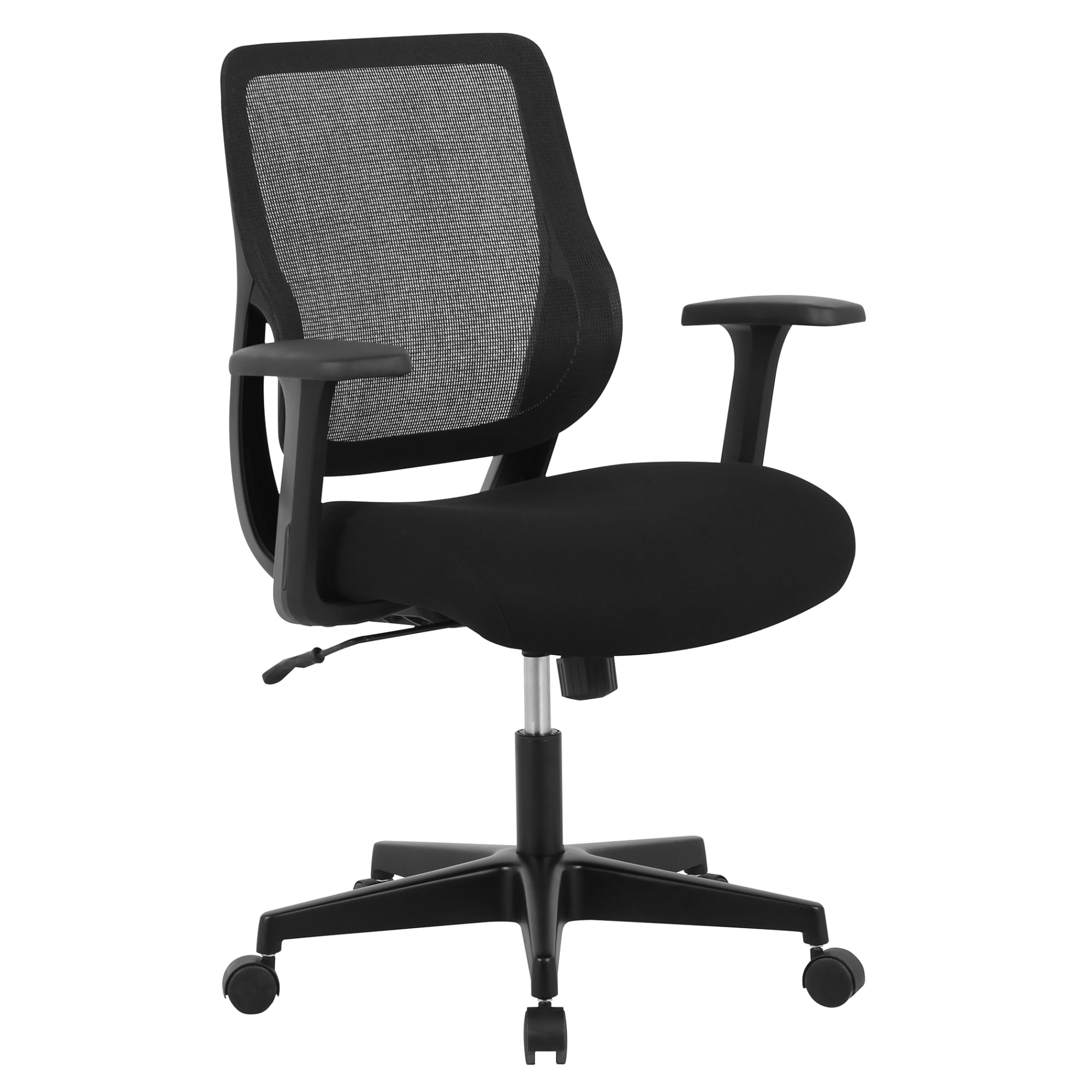 Sensi Black Mesh and Fabric Low-Back Task Chair