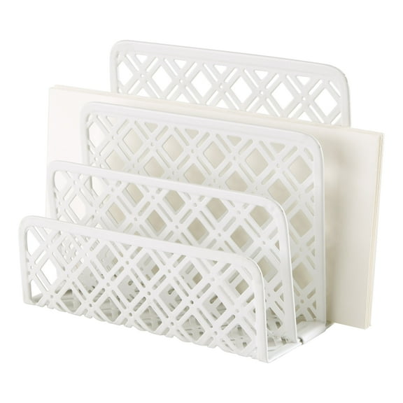 Realspace Streya Cut-Metal Letter Sorter, 5-1/2"H x 6-7/8"W x 3-3/8"D, White