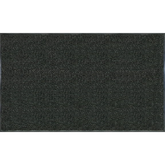 Realspace Tough Rib Floor Mat, 3' x 5', Charcoal