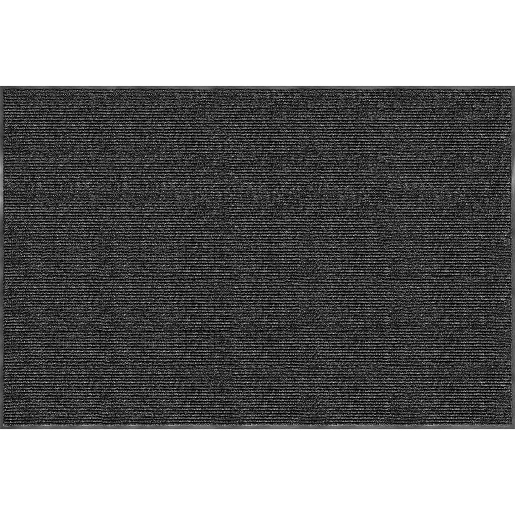 Realspace® Tough Rib Floor Mat, 4' x 6', Charcoal