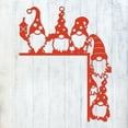 thumbnail image 1 of Christmas Door Corner Décor– Festive Metal Holiday Decoration– 6 Unique Designs (Santa, Reindeer, Gnomes & More)– Indoor/Outdoor, Powder-Coated, Handmade in Texas (CDCD-CG1-R), 1 of 2