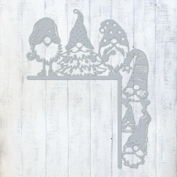 Christmas Door Corner Décor– Festive Metal Holiday Decoration– 6 Unique Designs (Santa, Reindeer, Gnomes & More)– Indoor/Outdoor, Powder-Coated, Handmade in Texas (CDCD-CG2-TS)